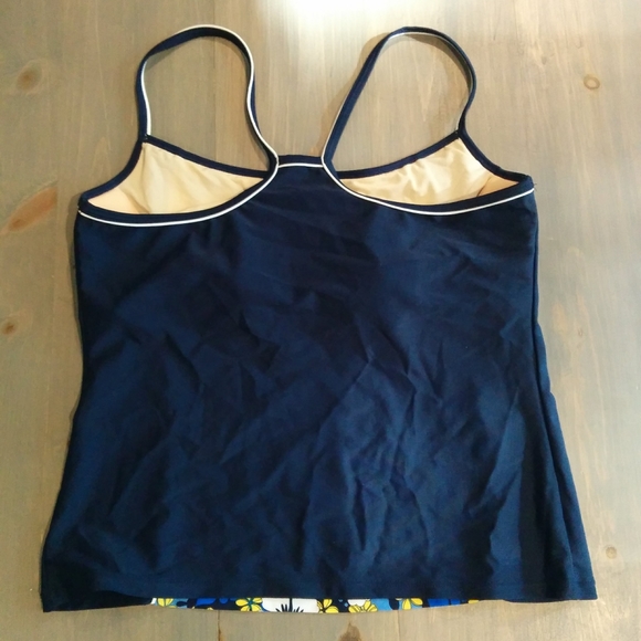 Girls' ROOTS Floral Tankini Swim Top, Size 14 /XXL - Picture 8 of 9